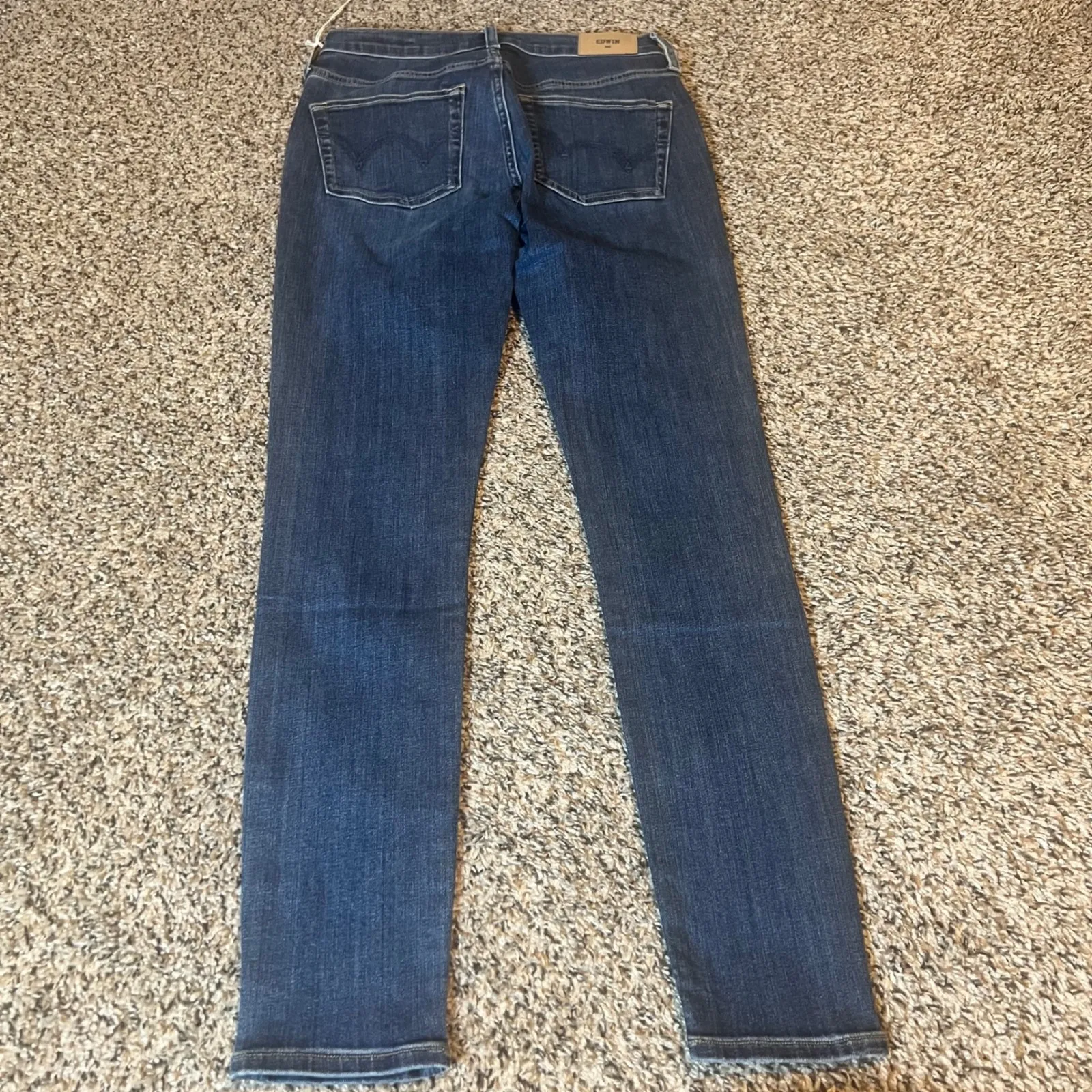 EDWIN Pixie 9 Mid Rise Skinny Jeans Dark Wash Size 26 Blue - Image 10