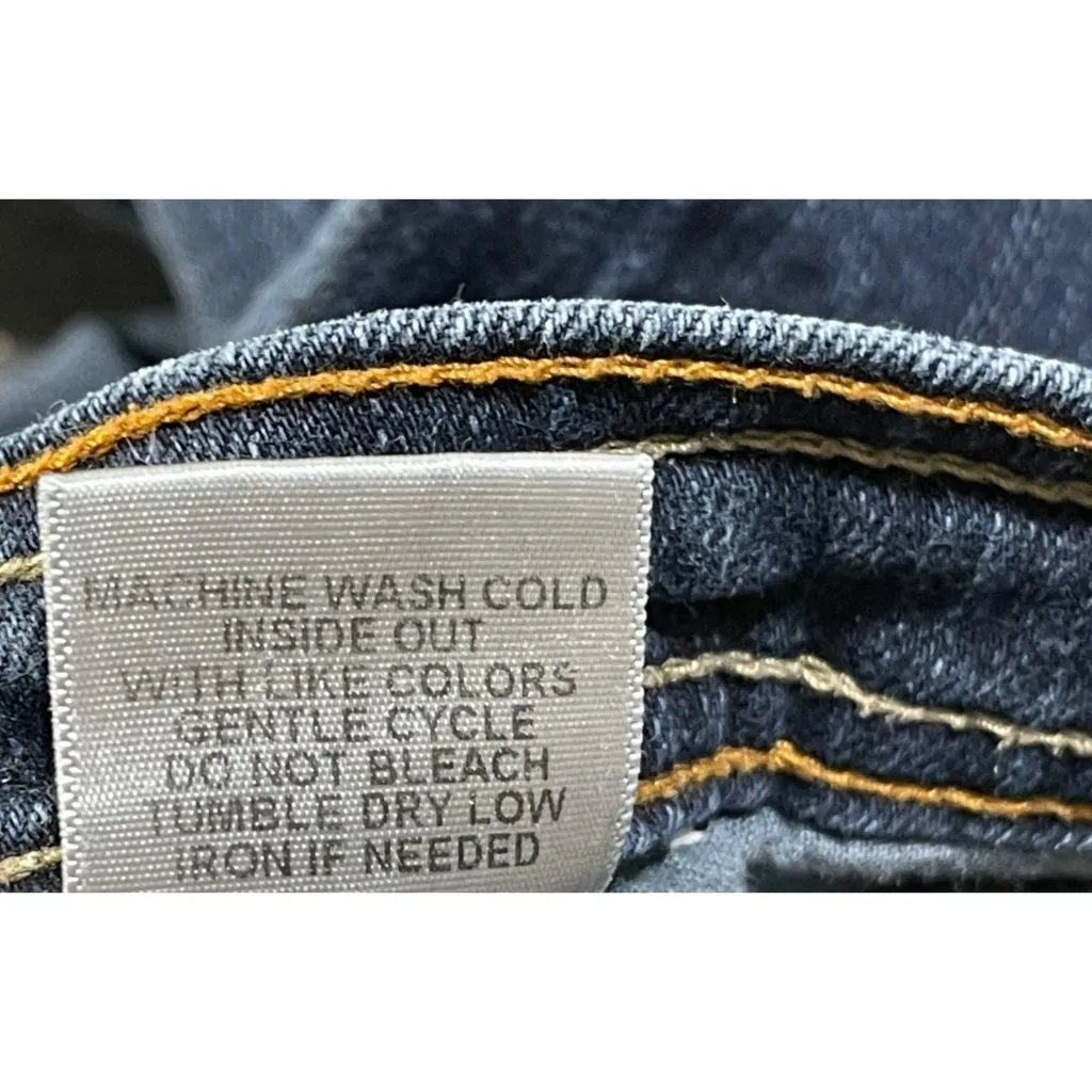 VTG NYDJ Jeans Rhinestone Pocket Straight Medium Wash Size 8 Petite 8P (READ) - Image 5