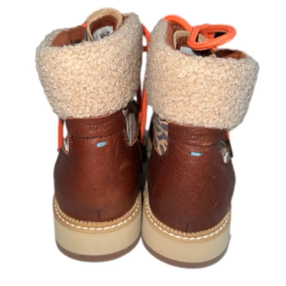 Toms Mesa Boot Waterproof Shearling Cuff Tiger Stripe Size 6.5 NEW w/o Box - Image 3