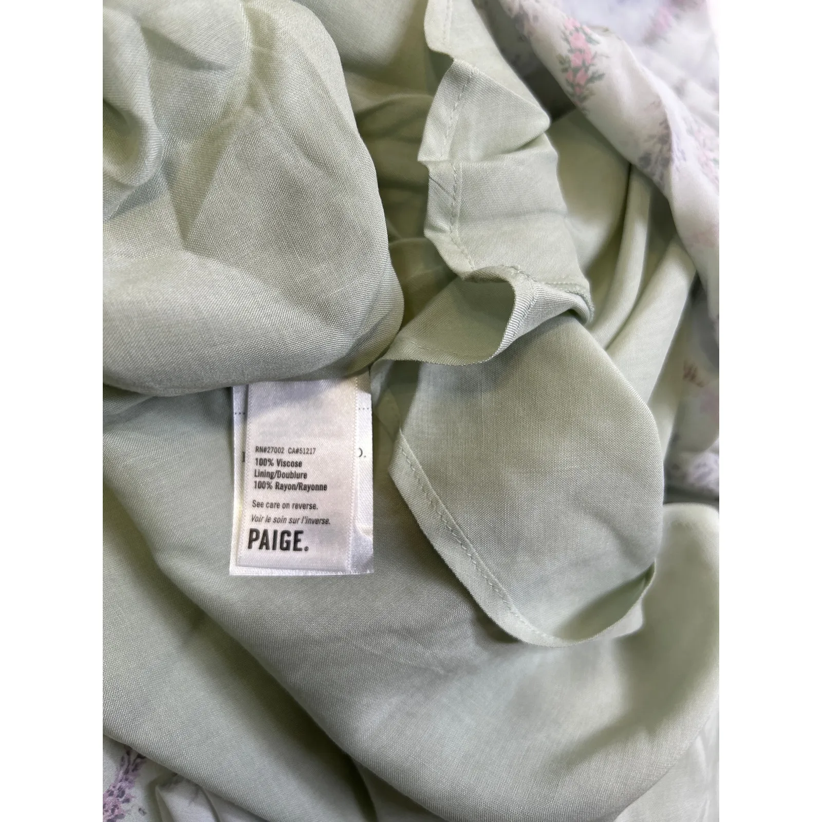 Paige Shona floral midi dress with ruffle neck line. Size 6. NWOT. - Image 8