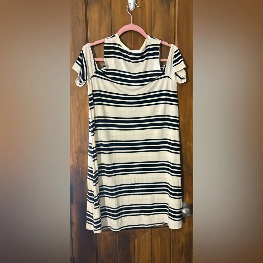 Soft & Sexy Striped Black and White Dress Size M - Image 2
