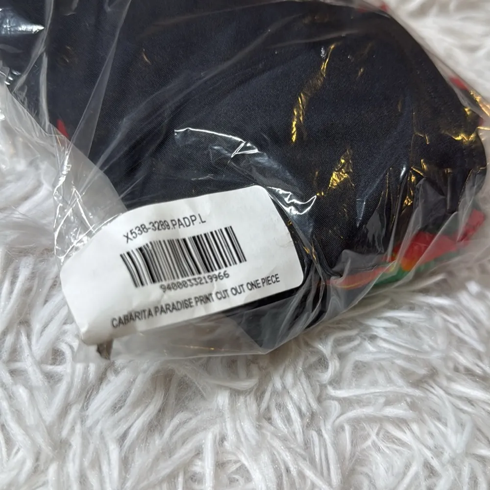 Frederick's of Hollywood Cabarita One-Piece Swimsuit Paradise Print Large NWT - Image 9