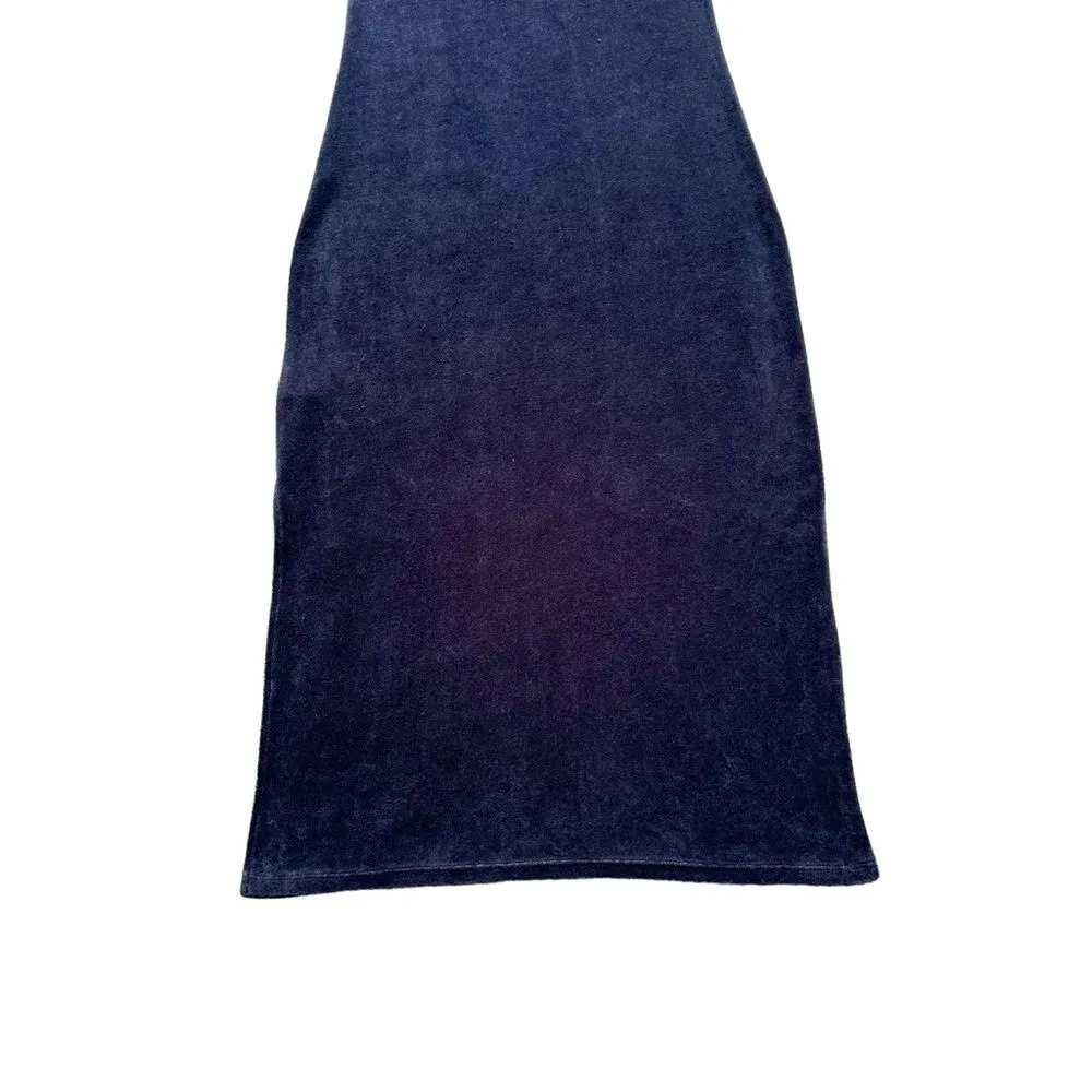 🔃Juicy Couture Velour Blue Stretch Fitted Midi Tank Dress - Image 6