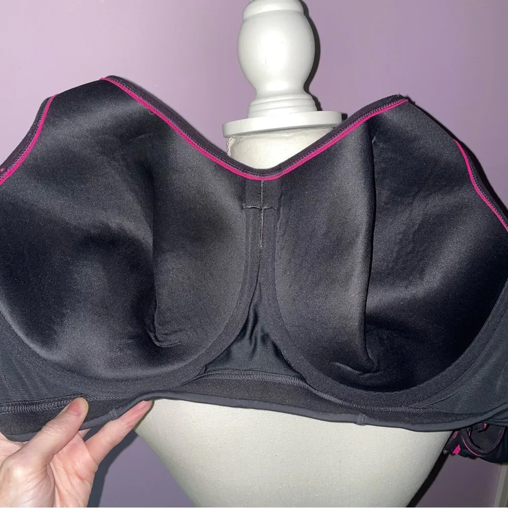 Sport by Cacique 42DDD High-Impact Molded Underwire Sports Bra Black - Image 6