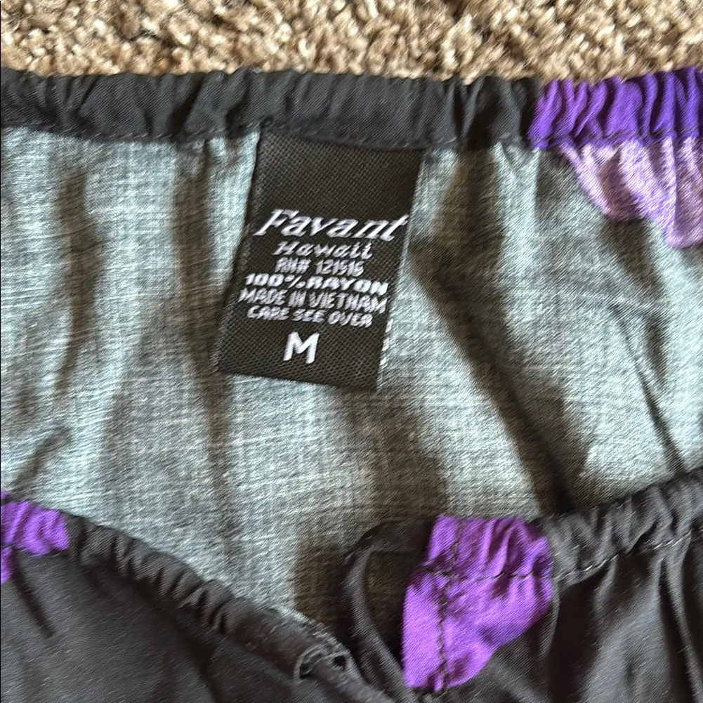 Black‎ and Purple Midi Dress Black Size M - Image 2