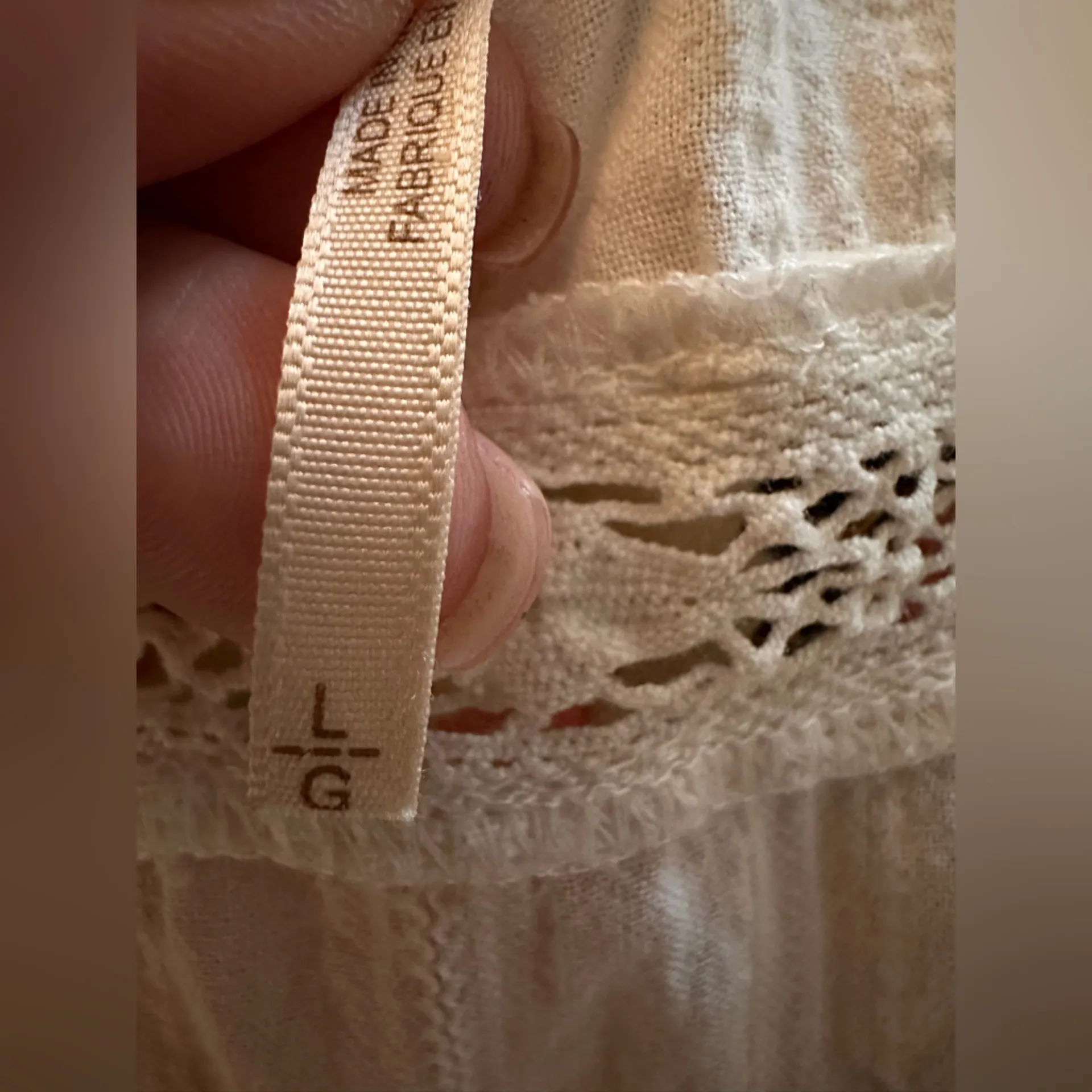 Free People Follow Your Heart Ivory Cottagecore Prairie Dainty Top NWOT - Image 6