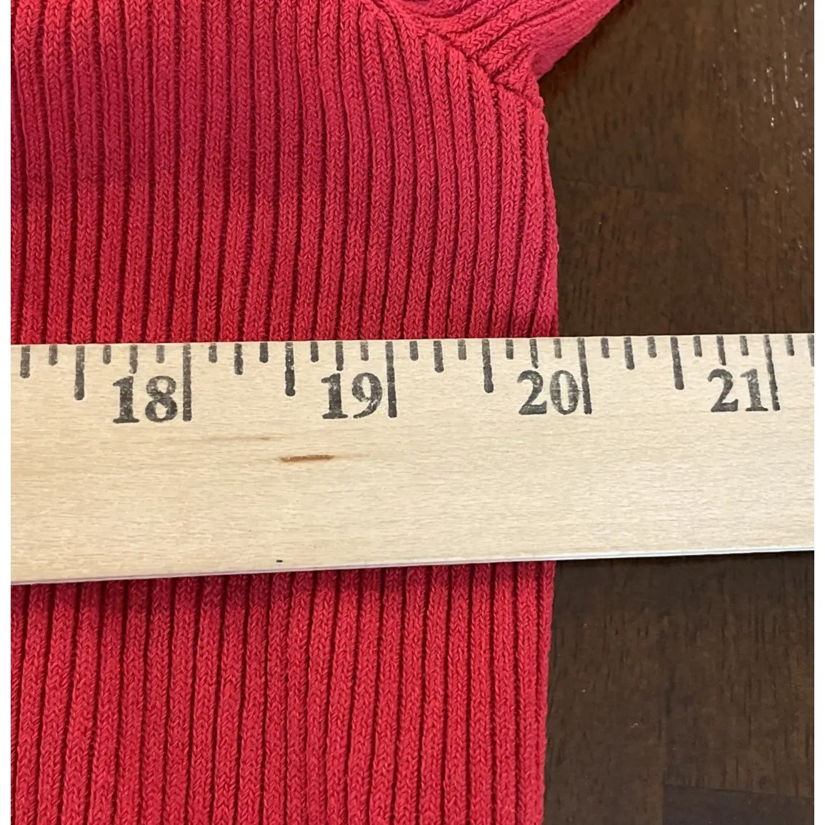 Josephine Chaus Womens 1 US 1X Red Sweater Button Cardigan Preppy Career Holiday - Image 3