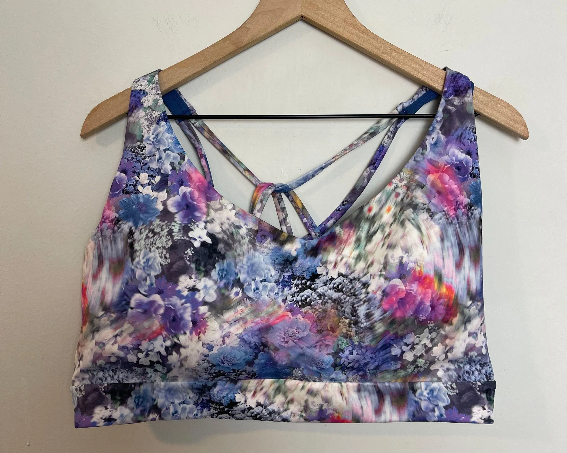 - Solace Bra D-DD Renewed Bloom Chrome Blue Yoga Pilates Barre Workout - Image 3