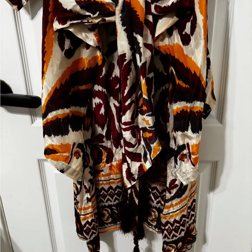 Farm Rio Cream Toucans Scarf Maxi Dress Size XS - Image 4