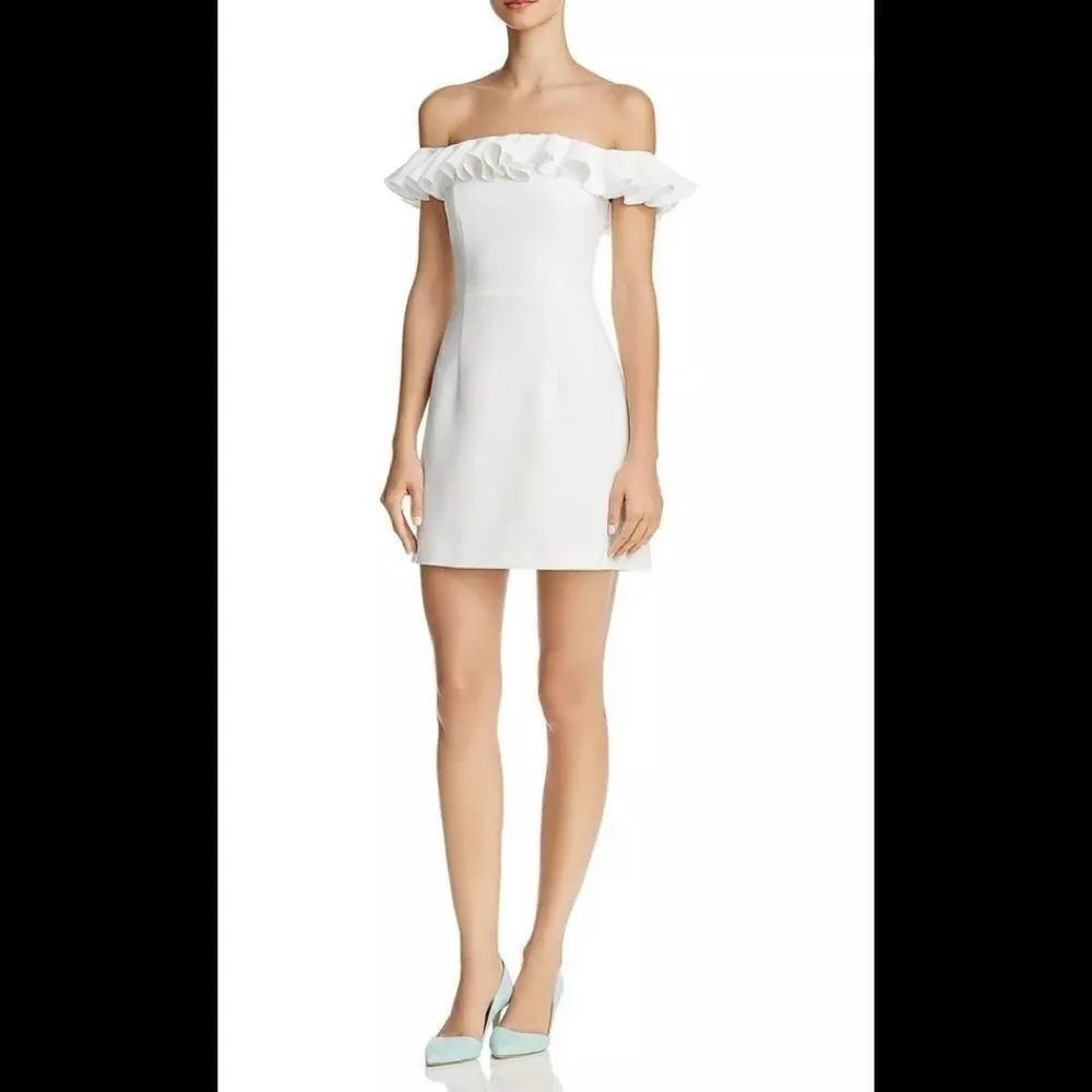French Connection whisper light ivory dress. Size 2. Retail $148 - Image 3