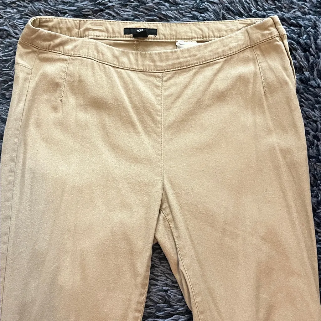 Khaki Pants H & M Cotton Skinny Womens 8 - Image 2