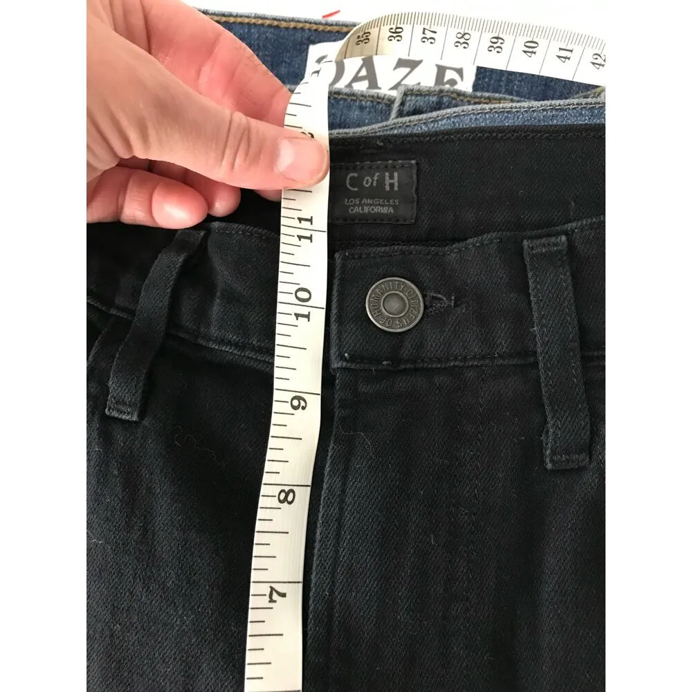 Citizens of Humanity Black Drew Flounce High Rise Frayed Hem Jeans Size 25 - Image 13