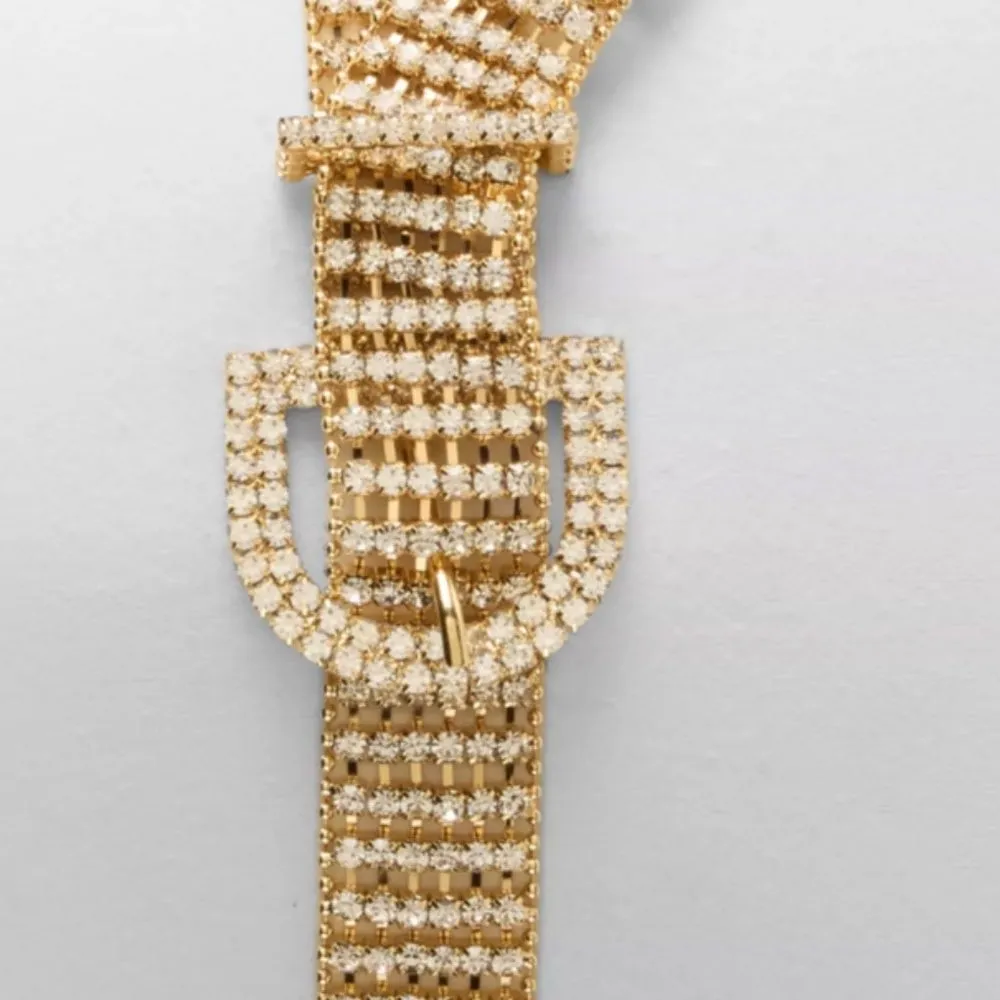 Nine West Women's Rhinestone Mesh Belt Size Medium NWT - Image 2