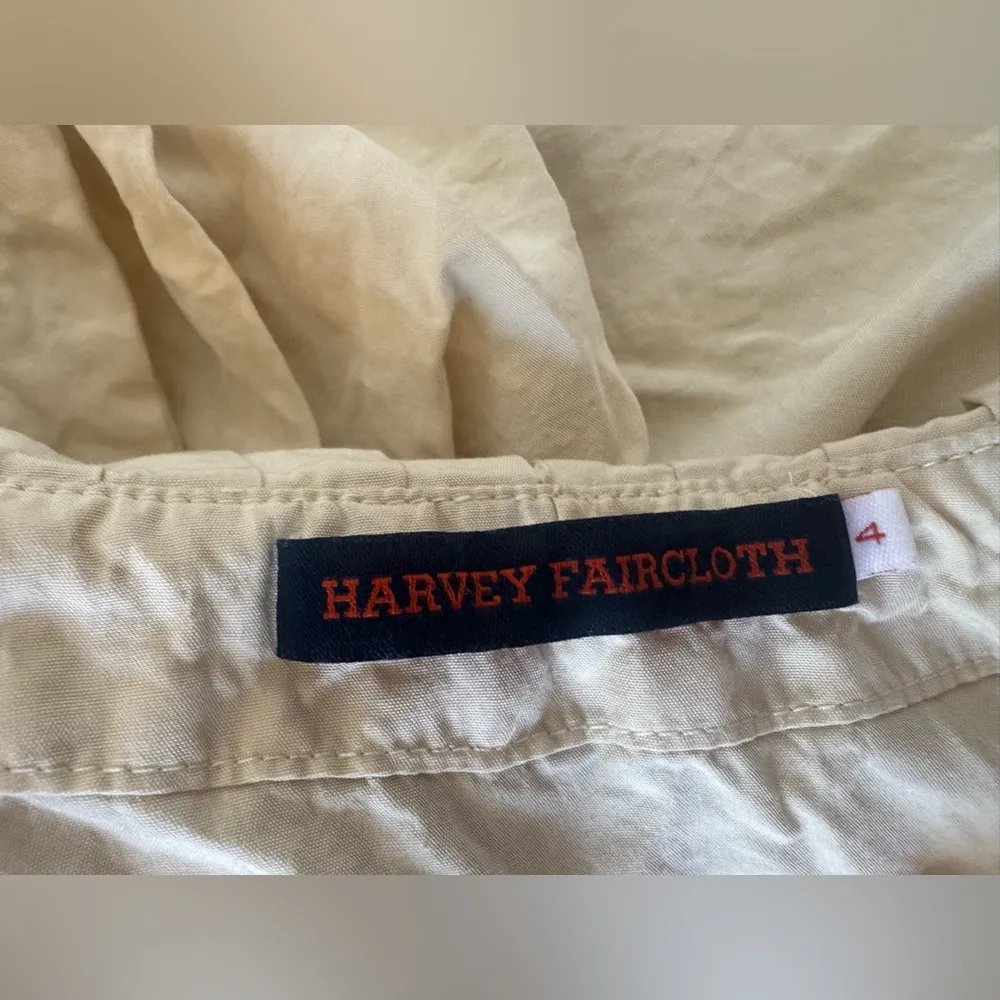 Harvey Faircloth Wrap Dress Exaggerated Collar Silk Cotton Luxe Old Money Size 4 - Image 9