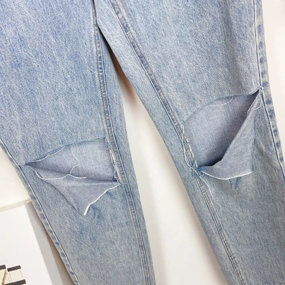 J.ing High Waisted Vintage blue wash ripped jeans - Image 3