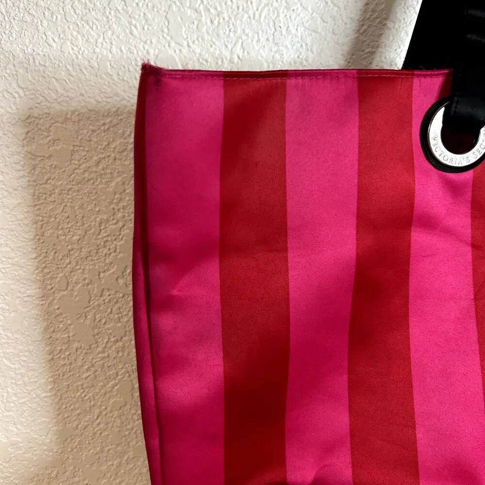 Victoria Secret Pink Red Satin Tote Bag - Image 6