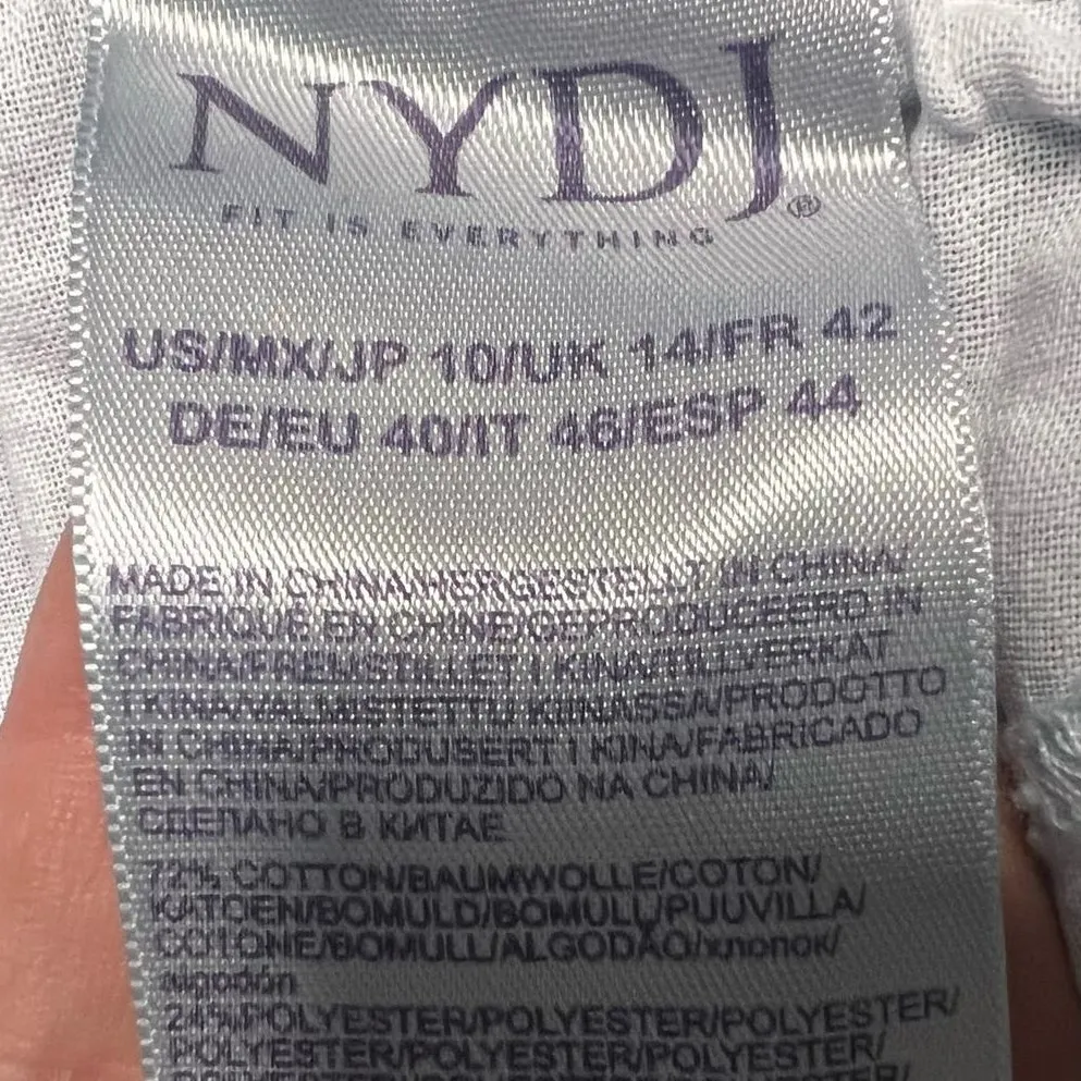 NWT NYDJ Marlin Straight Crop With Fray Bell Isle Lift X Tuck Size 10 - Image 6