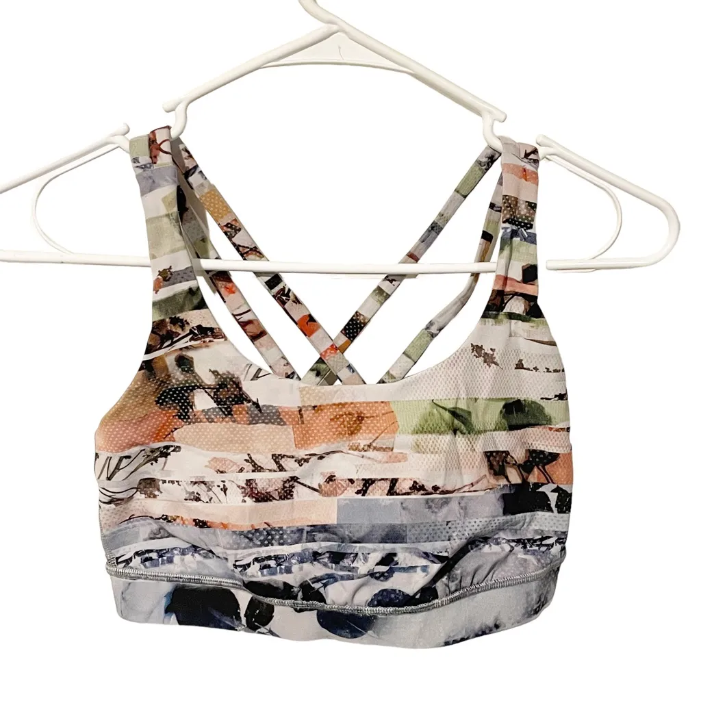 Lululemon Size 6 Energy Enlight Bra Multi Strap Athletic Workout‎ Multi Color - Image 2
