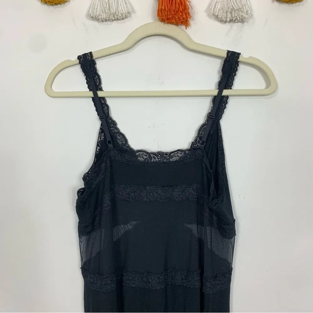 Adore Me Minerva Mesh Chemise Slip Black Size Large - Image 5
