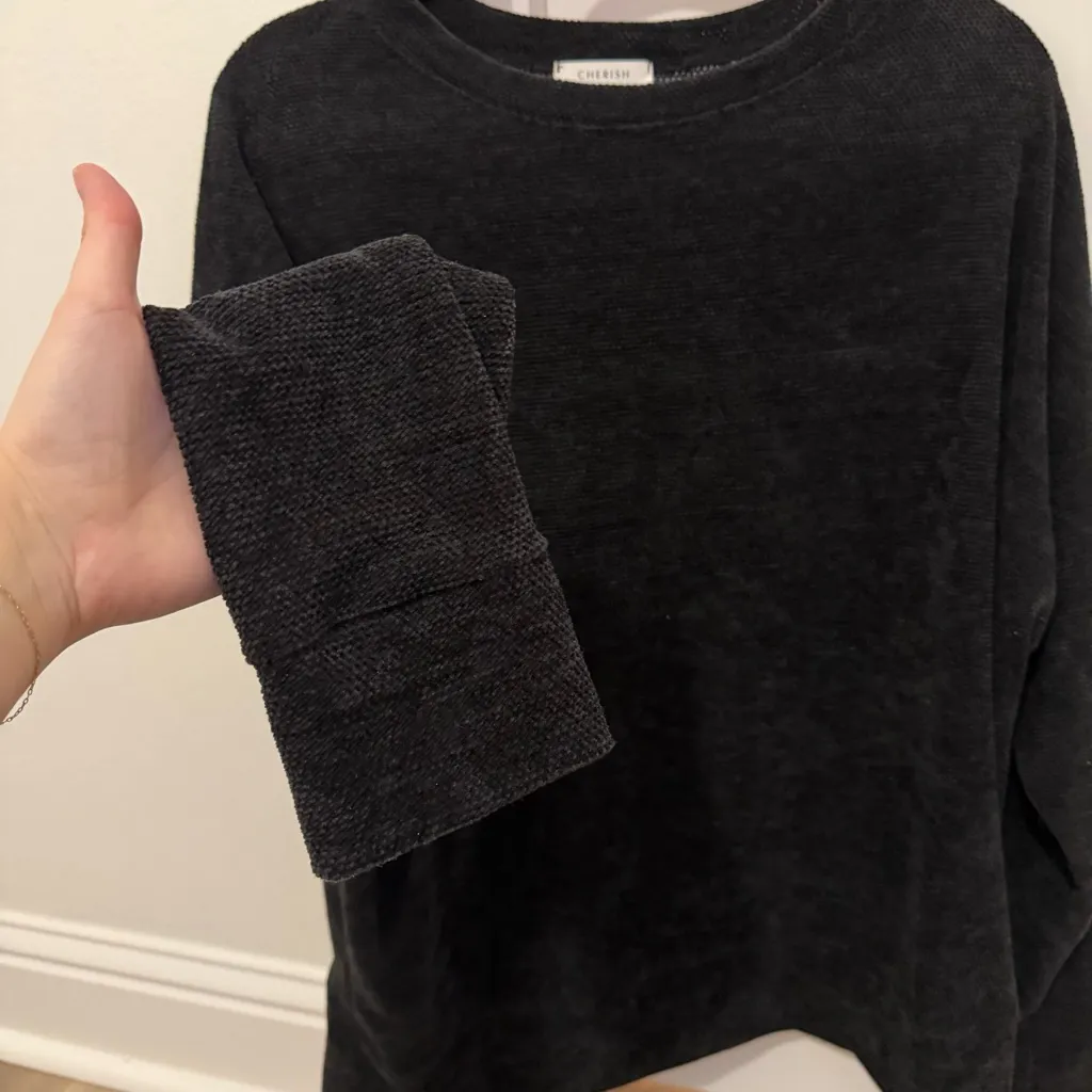Cherish Black Long Sleeve Sweater - Image 3