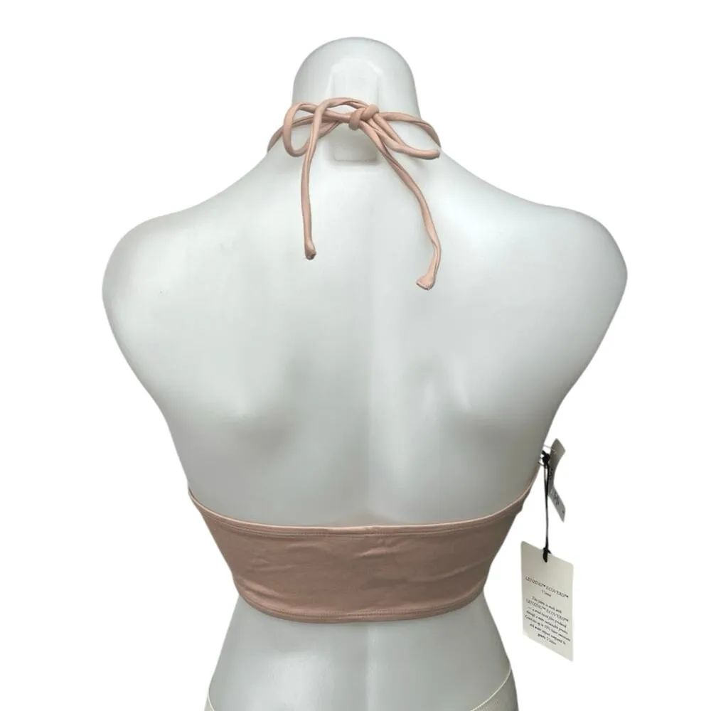 NEW Aritzia Sunday Best Cora Pink Halter Strap Multi Twist Bandeau Crop Top S - Image 2