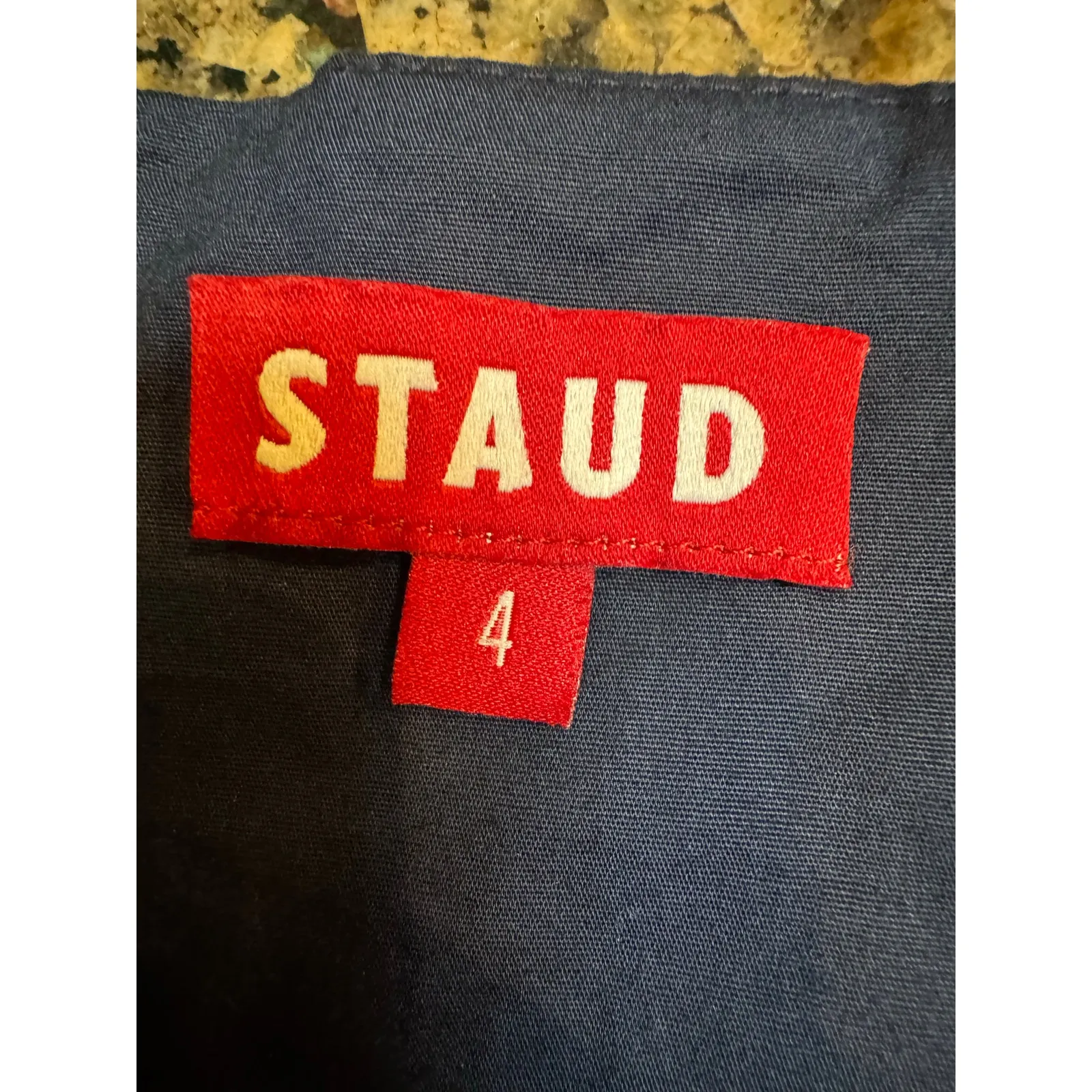 STAUD Navy Dena Midi Dress size 4 - Image 7