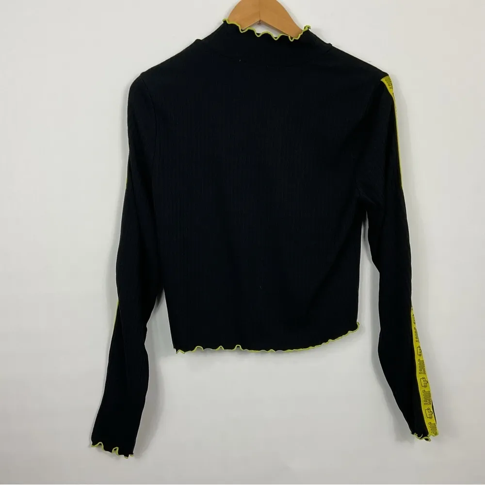 Juicy By Juicy Couture Mock Neck Long Sleeve Crop Top Size Large - Image 3
