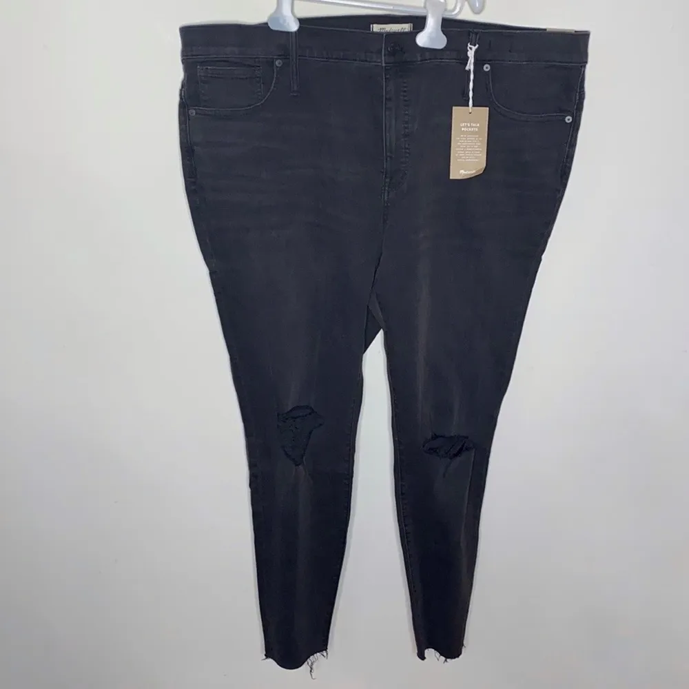 Madewell 9" Mid-Rise Skinny Jeans in Black Sea plus size 37 - Image 3