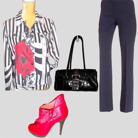 Tango Mango awesome unique design stretchy jacket! Black Size XS - Image 2