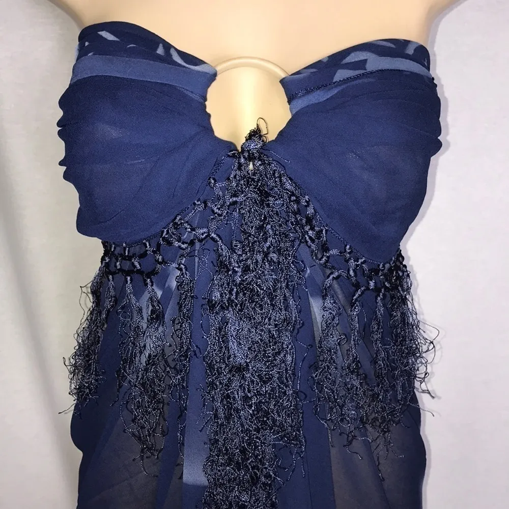 Zuliana Blue Butterfly Print Sarong. Made in USA. New With Tags Size undefined - Image 3