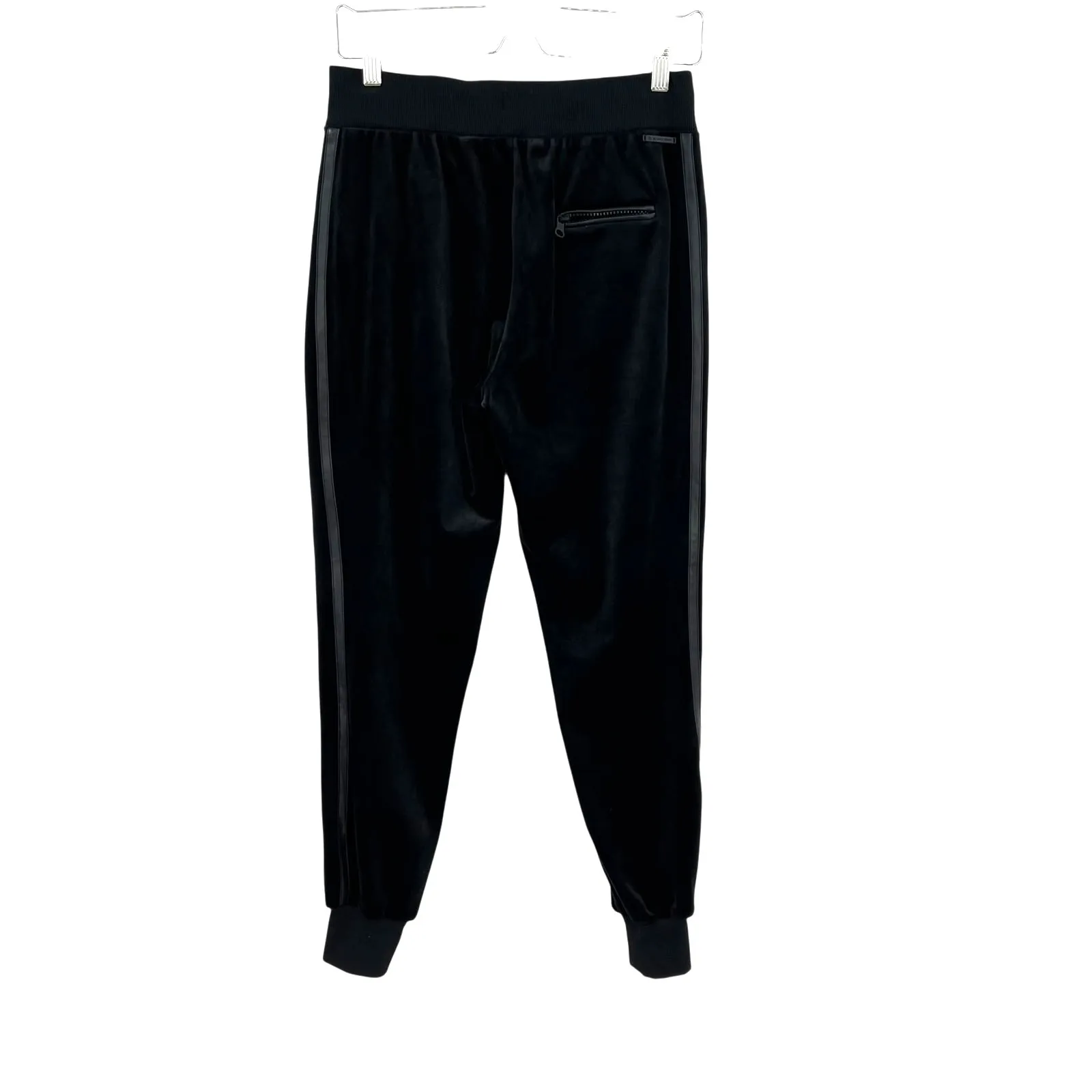 Blanc Noir Interpol Velvet Jogger Pants Velour Faux‎ Leather Black Size Small - Image 7