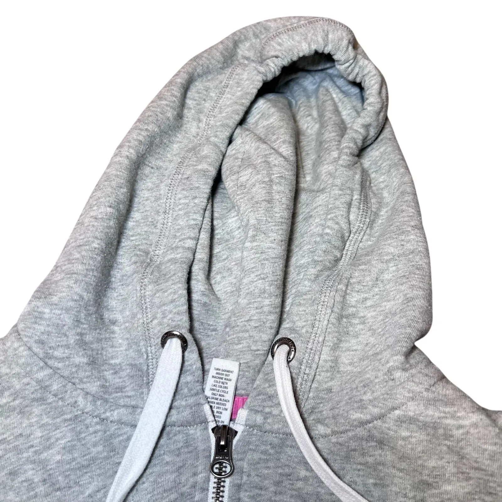 Aeropostale Sleeveless Zip Up Hoodie Womens XL Grey Sweatshirt California Casual - Image 6