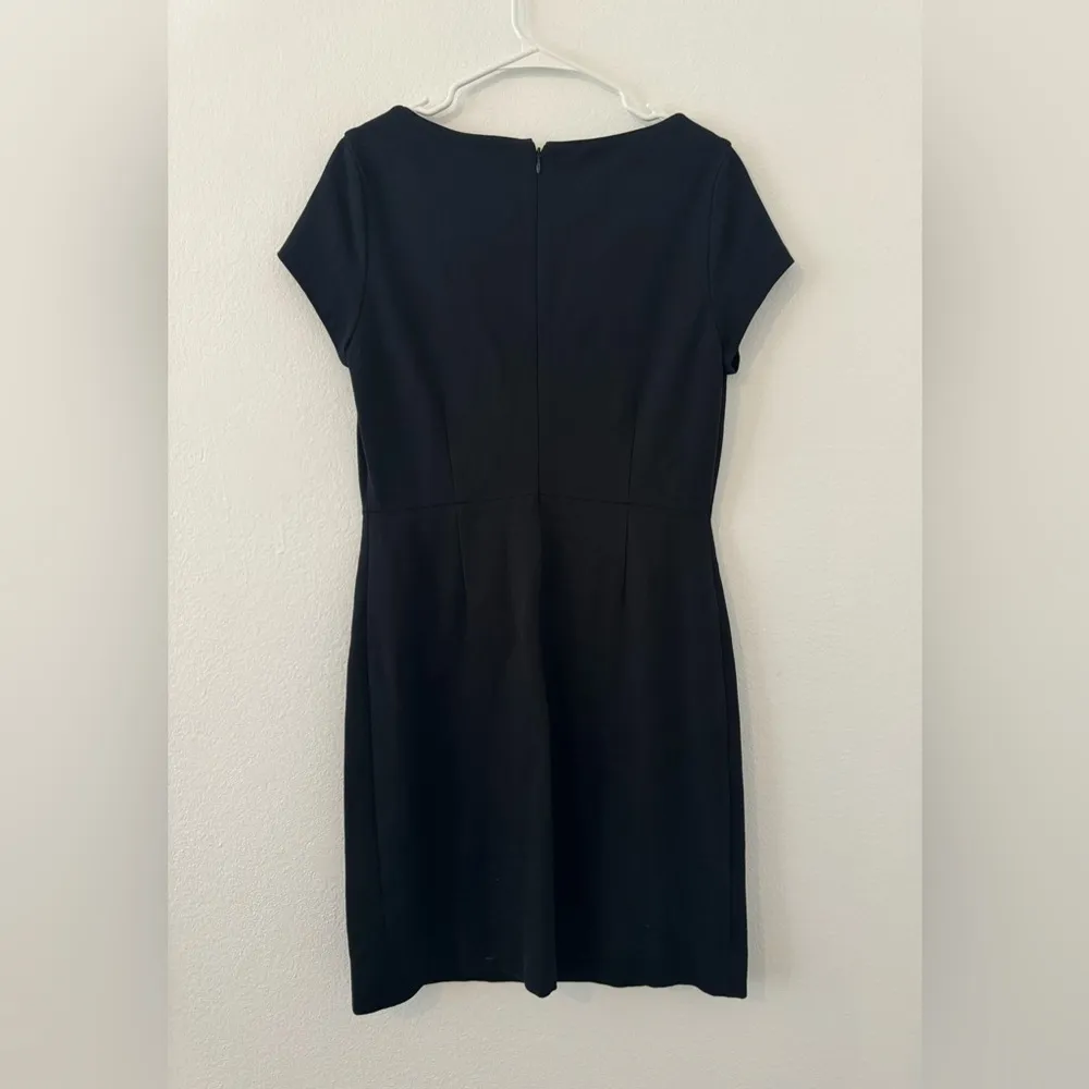 KATE SPADE Black Dress Bow Neck Cap Sleeves Knee Length Size 12 *No Belt - Image 3