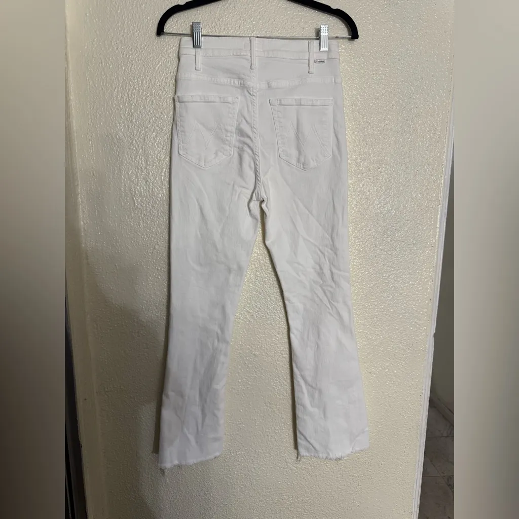 Mother superior denim the hustler ankle fray White Distressed Jeans size 26 - Image 6