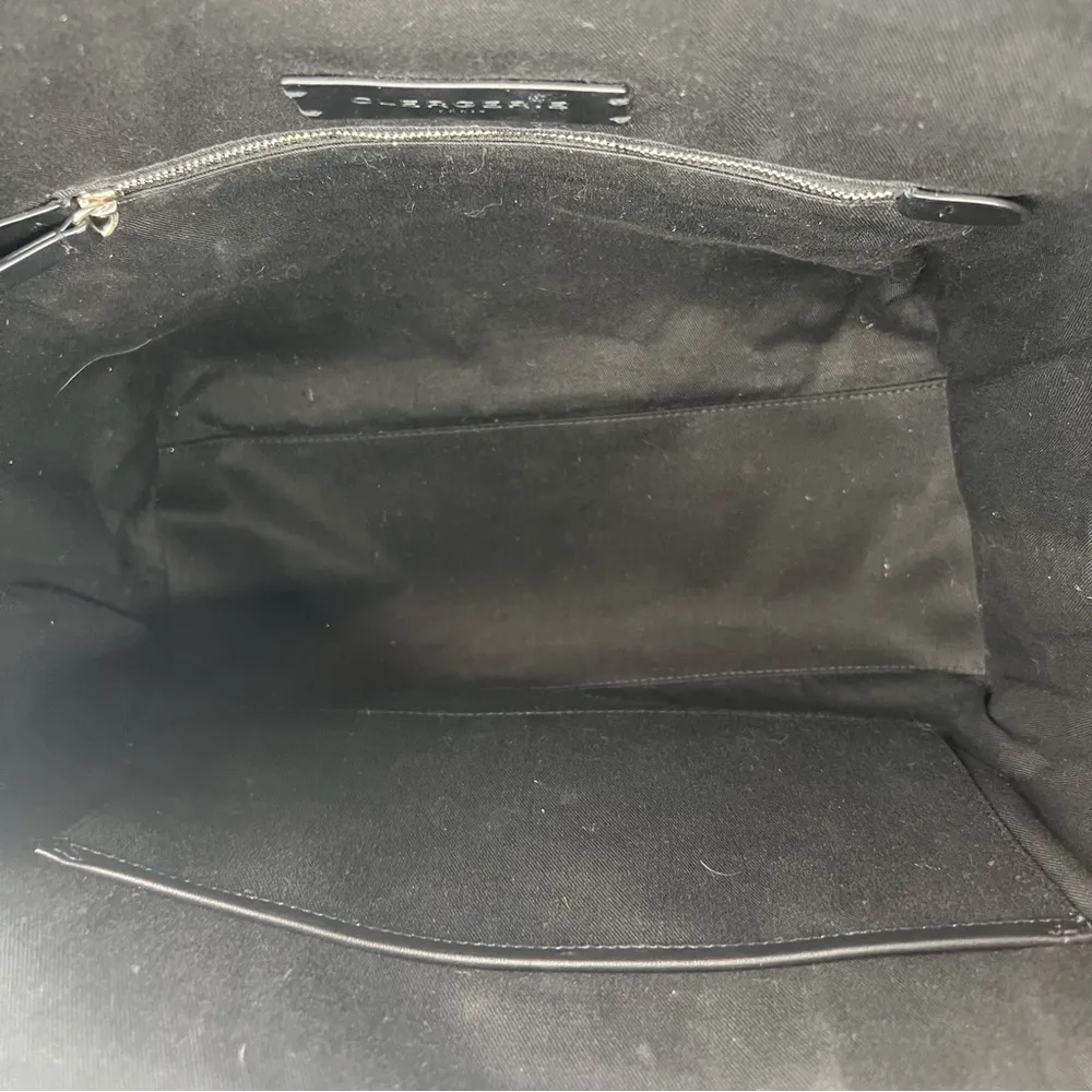 Clergerie Paris Queen tote black leather suede - Image 8