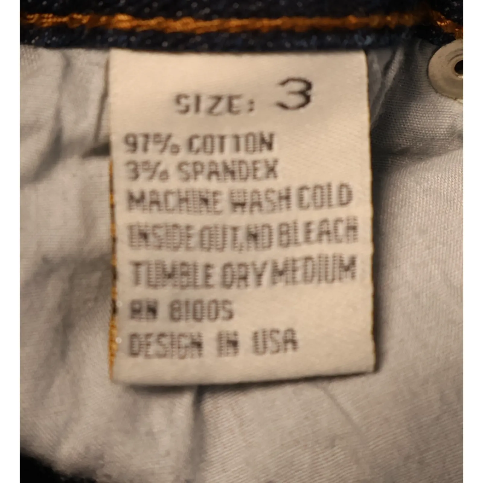 LA Idol USA Jorts Y2K Embroidered Denim Bermuda‎ Streetwear Summer Juniors 3 Blue Size 23 - Image 4