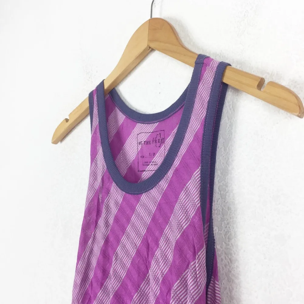 Free People Azalea Topsy Turny Purple Stripe Tunic Dress Small - Image 6