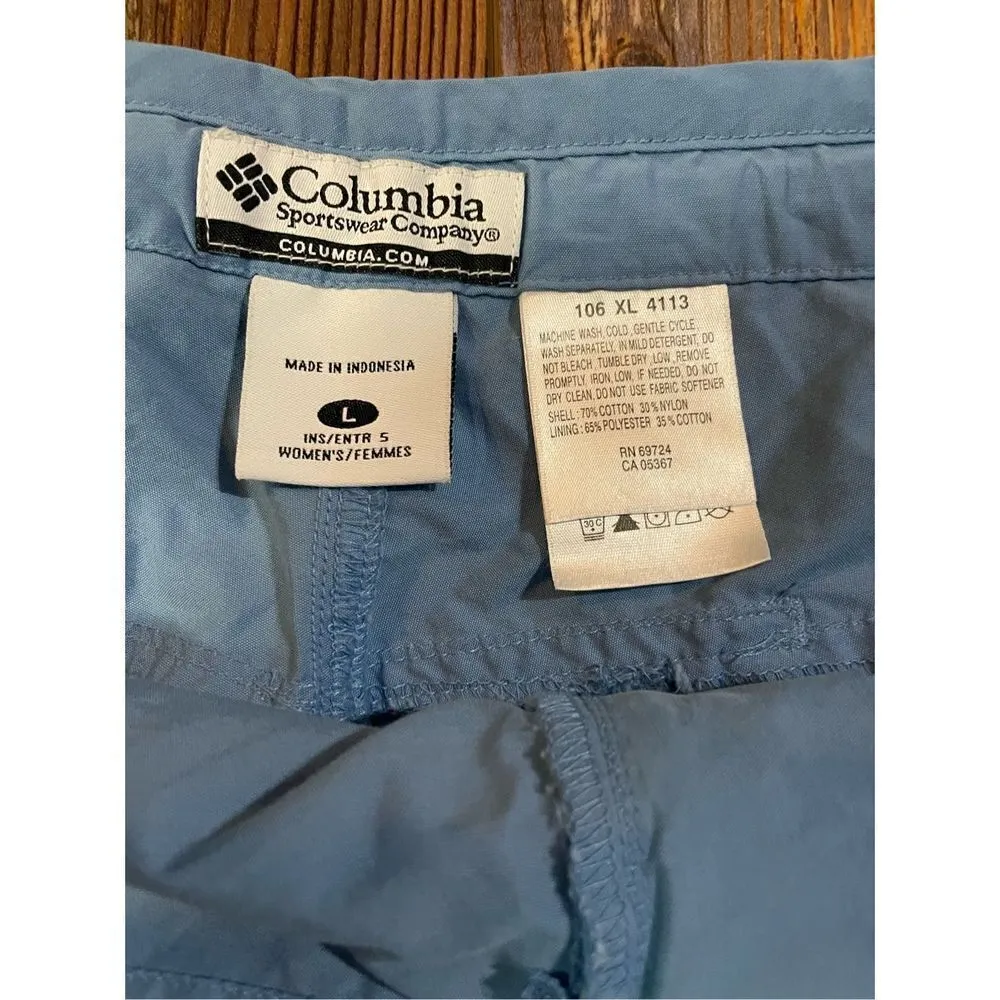 Columbia womens size large blue pull on shorts  5” inseam - Image 5