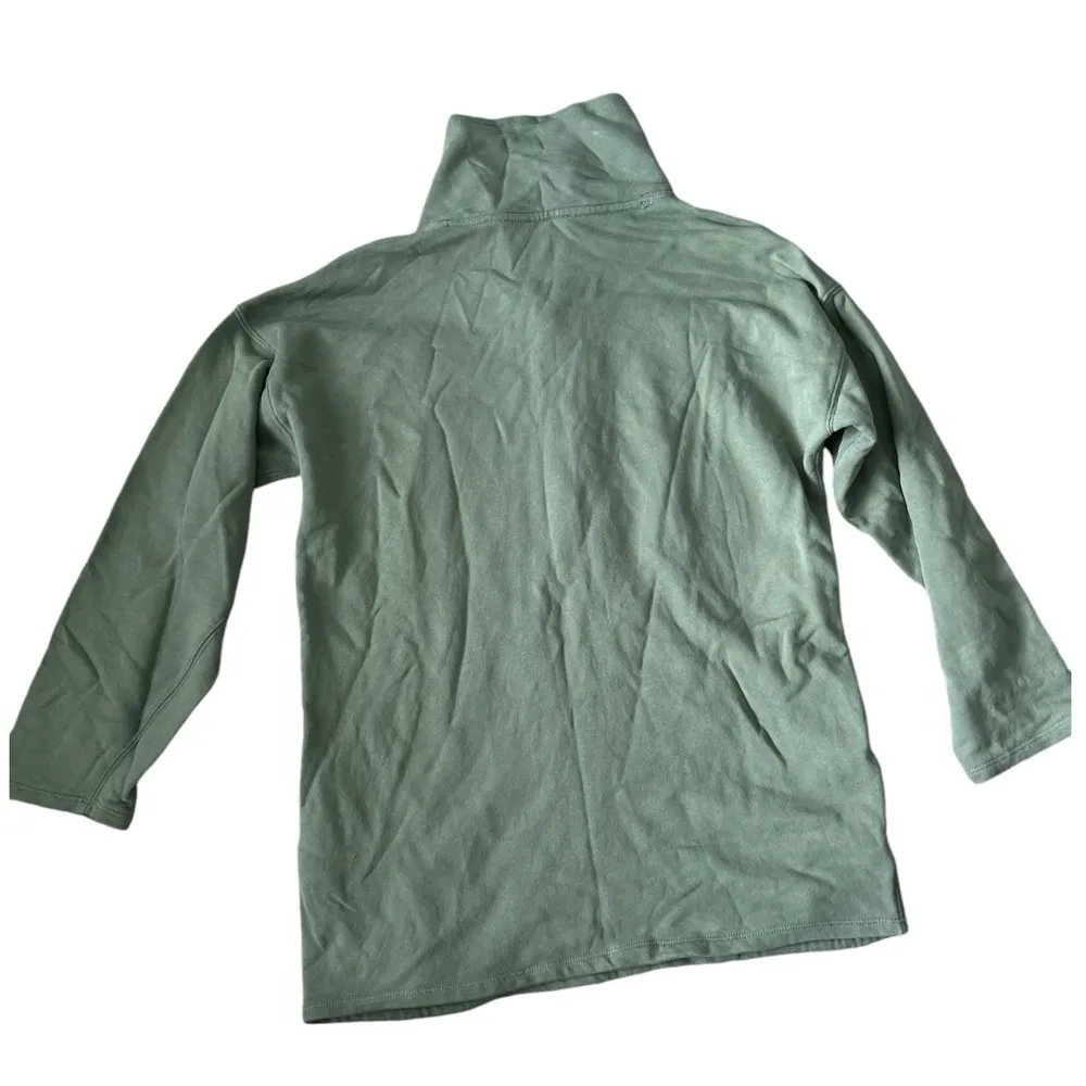 J. Crew Women’s University Terry Long Half Zip Tunic | Pale Green | XS - Image 3