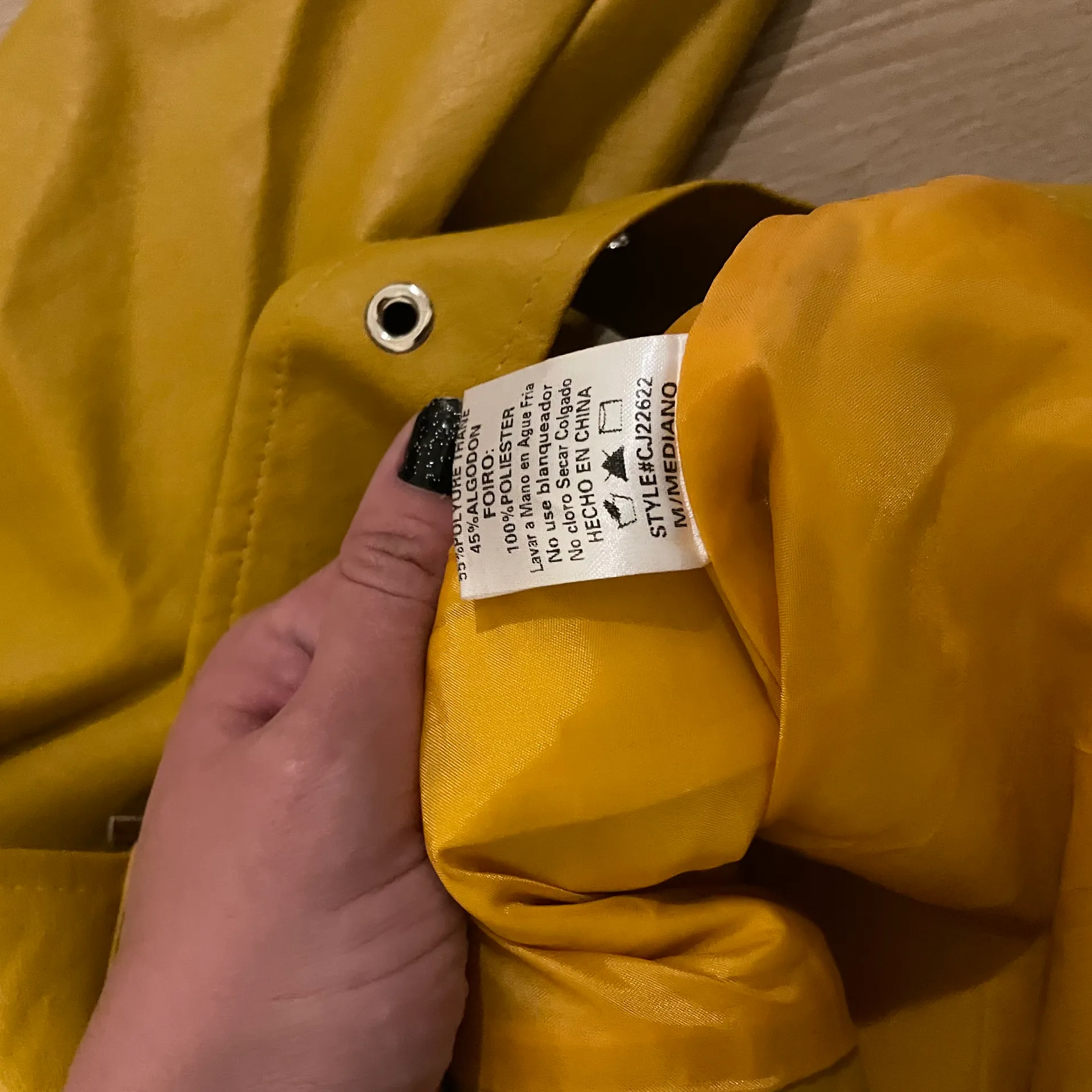 Windsor Yellow Leather Jacket Zip Up Medium - Image 5