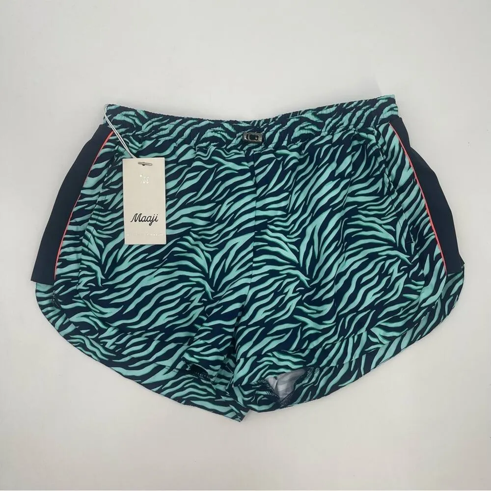 MAAJI Shorts Zebra Active Gym Beach Swim Athletic Interior Liner Size Medium NWT - Image 11