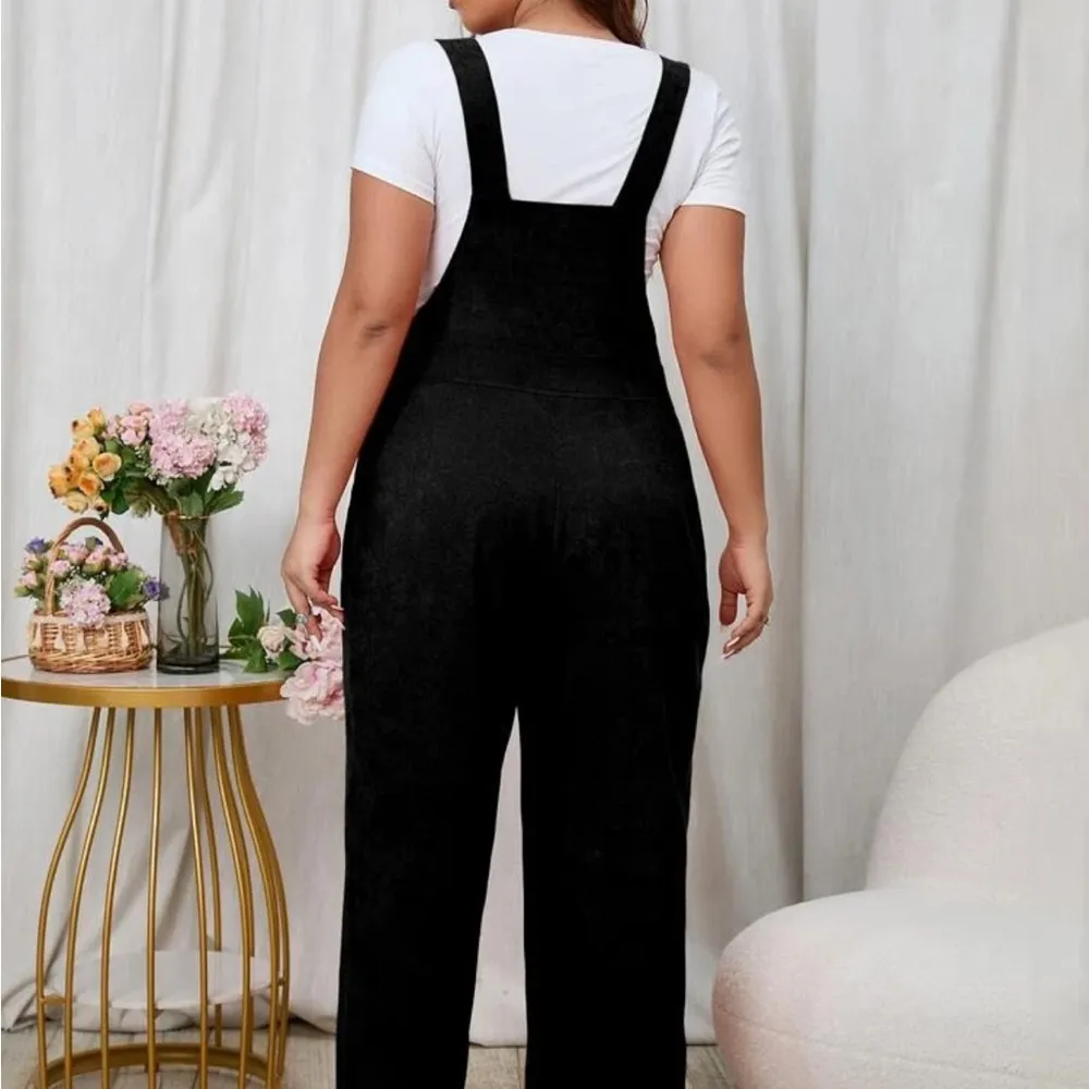 SheIn  MOOSTA Plus Solid Overall Jumpsuit Without Tee, Winter - Image 2