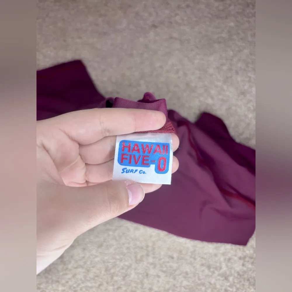 Maroon Hawaii Five O Rashguard Red Size XL - Image 5