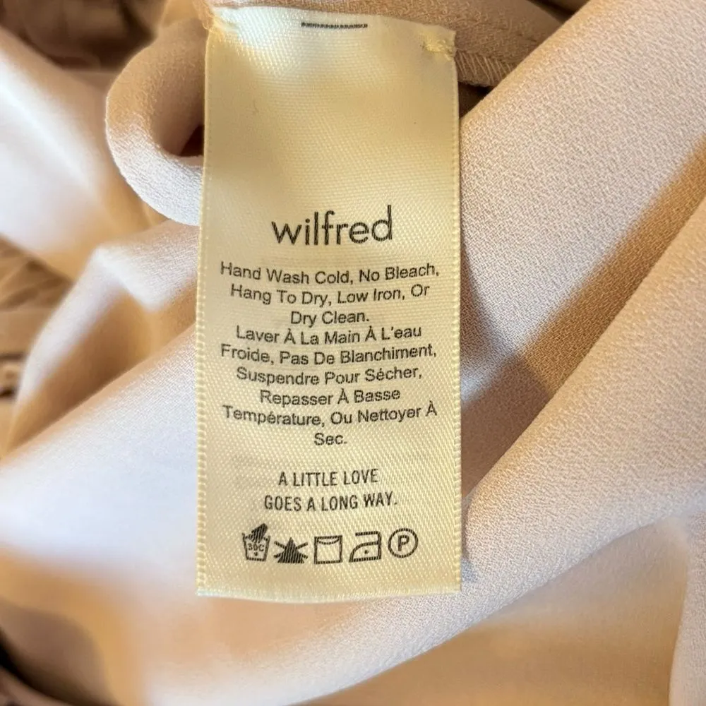 Aritzia Wilfred Fleurette Jumpsuit Ruffles Sleeve Wild Leg Cream Womens Size XS - Image 12