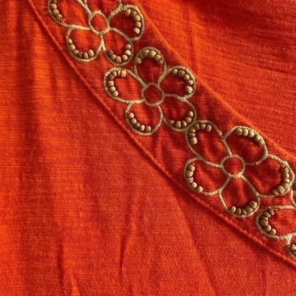 Soft Surroundings Tunic Top 3/4 Sleeves Orange XL Petite - Image 3