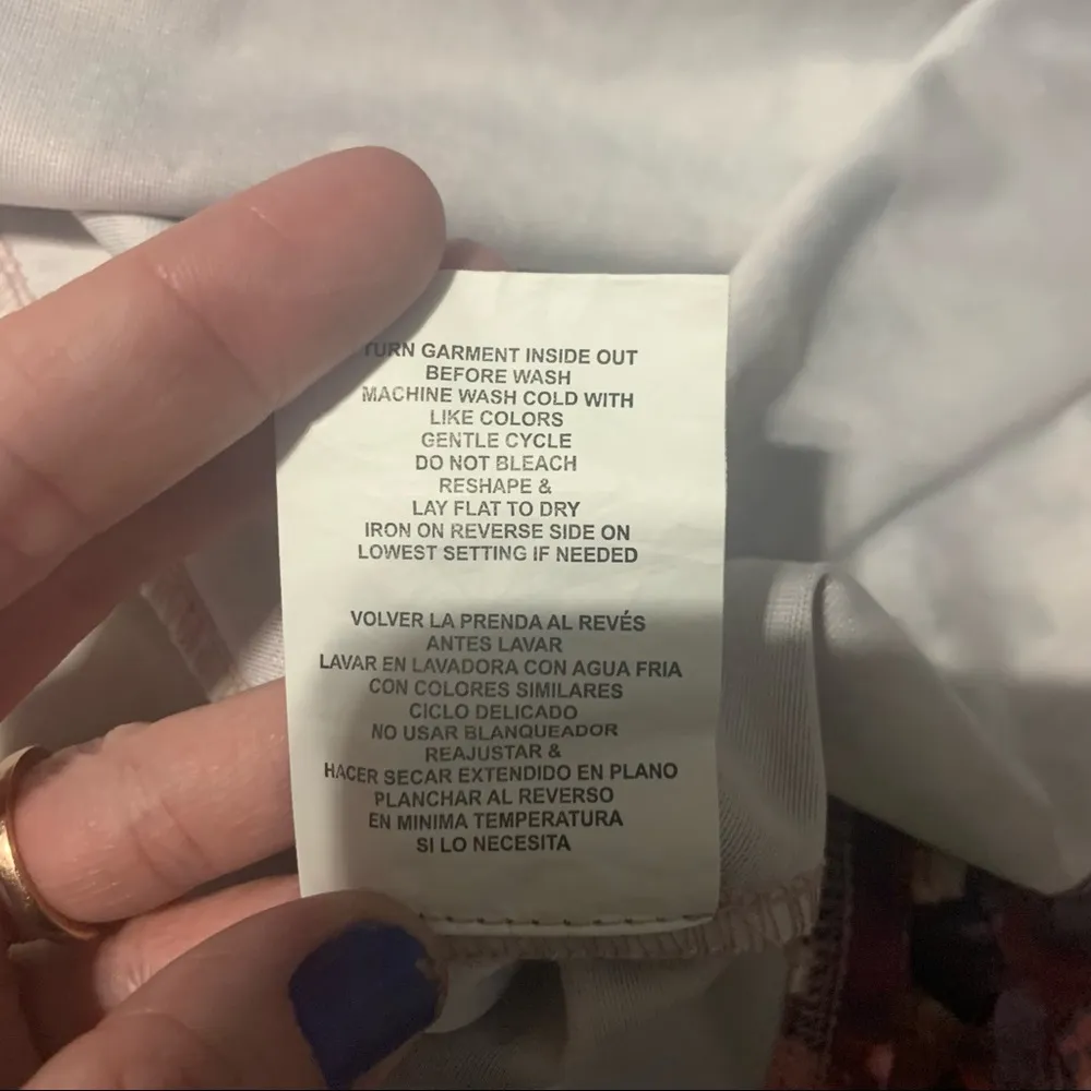 Coco + Jaimeson Pink Velvet Floral High Neck Midi Dress; Medium Women’s - Image 9