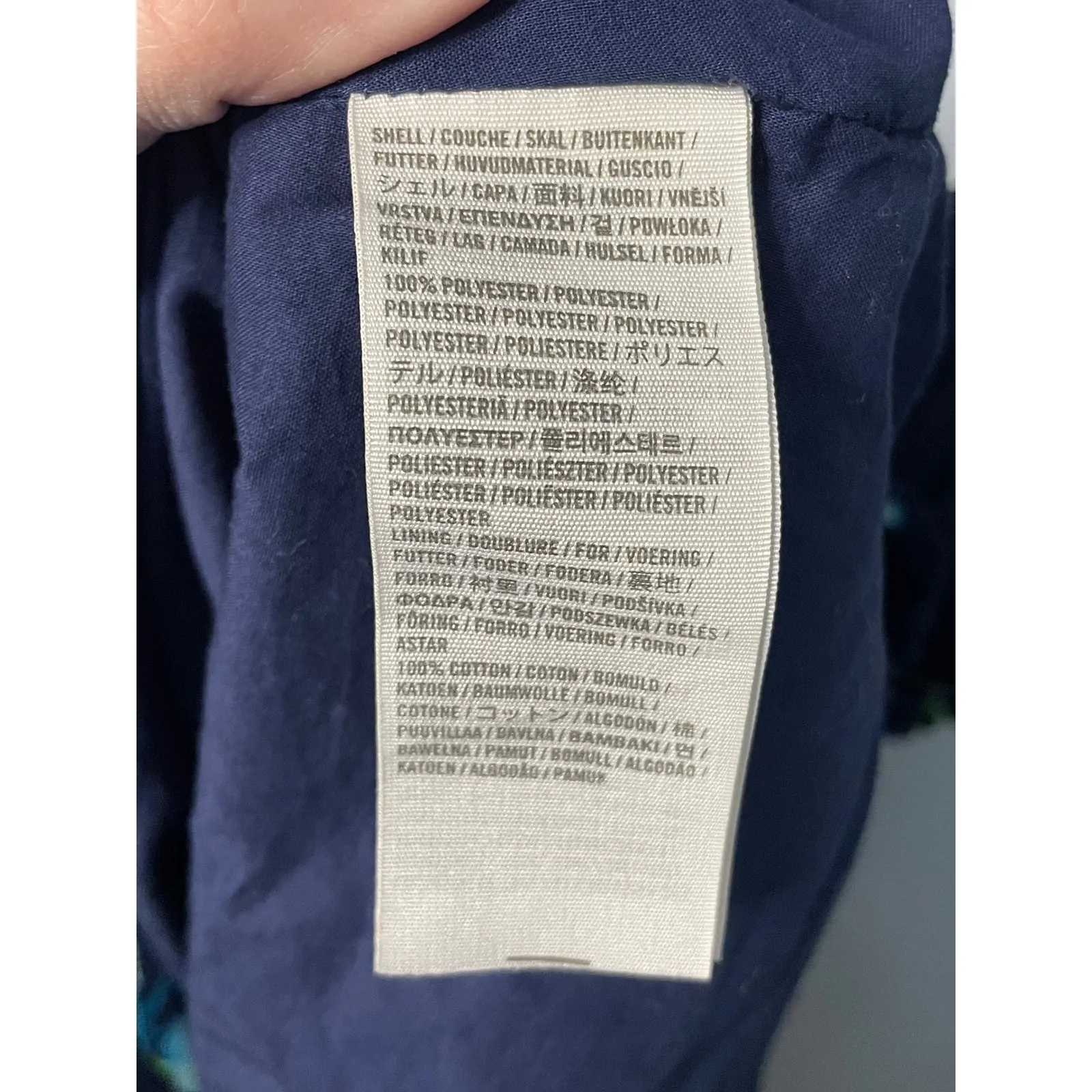 Hollister Floral Mini Dress Navy Blue Ruffle Sleeveless Summer Sundress Small - Image 7