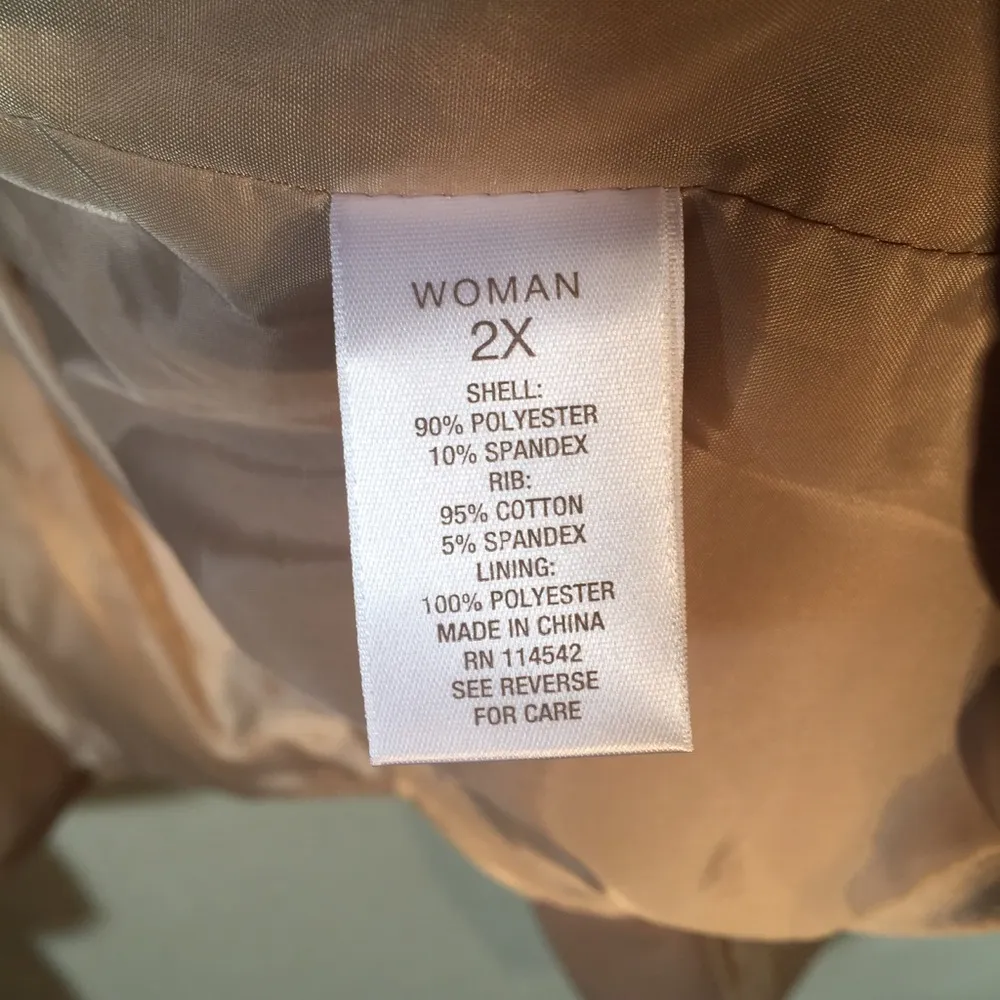 NEW Dress Barn Faux Suede Tan Jacket 2X - Image 6