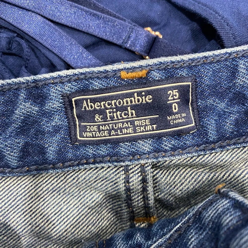 Abercrombie & Fitch Zoe Natural Rise Vintage A Line Denim Skirt - Image 4