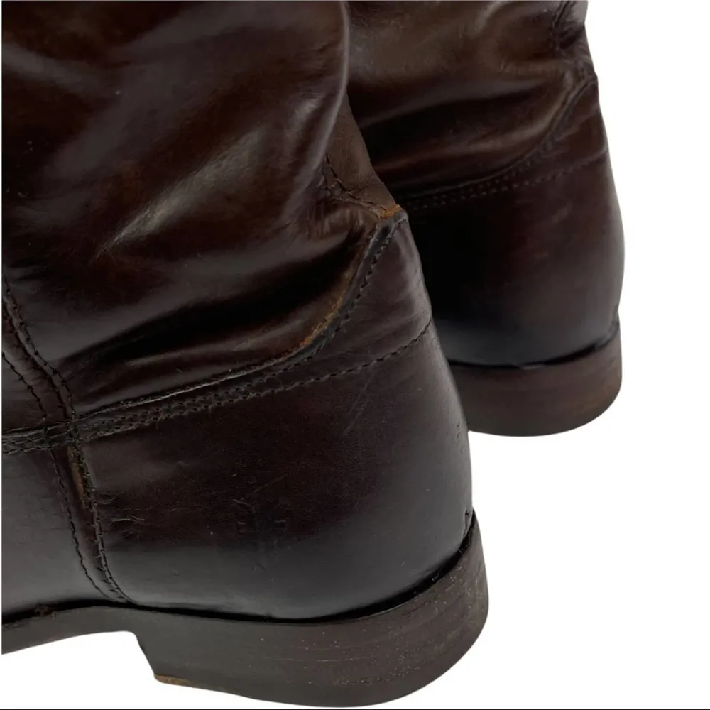 Frye Dark Brown Leather Melissa Western Tall Riding Boots  Size 5.5 Style 77167 - Image 9